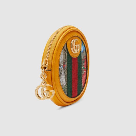 Gucci GG Flora Ophidia Coin Purse in Yellow - Picture 5 of 5